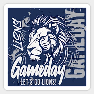 Vintage Lions Gameday // High School Lions School Spirit B Magnet